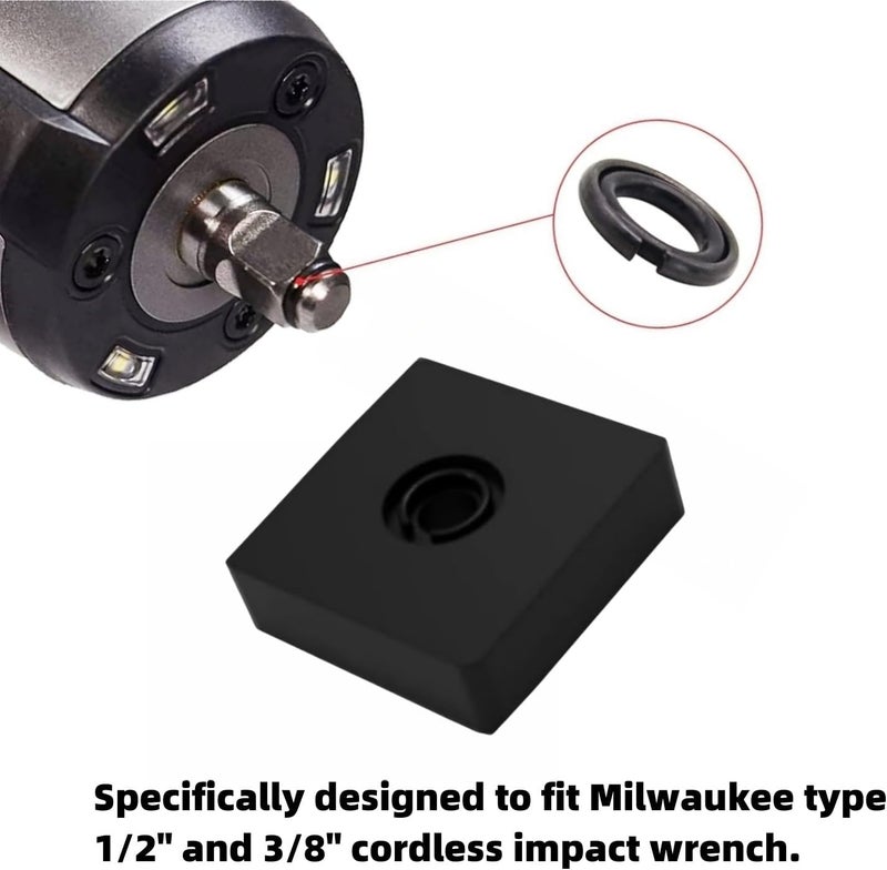 TALSWIF (3+3Sets) 1/2” and 3/8" Impact Retaining Ring Clip Impact Friction Ring with O-Ring for Electric/Pneumatic Type Impact Wrench, Retainer Ring Anvil Install Tool Included - Image 4